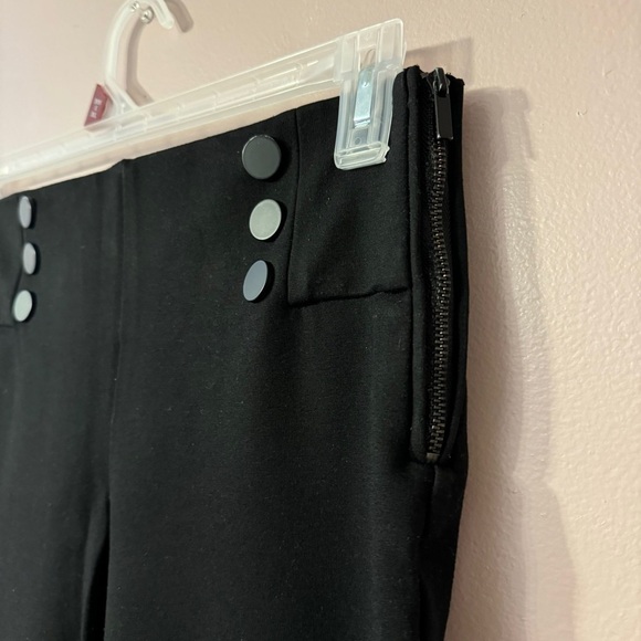 Zara Pullon High Midrise Black Skinny Pants Womens Size  L - Picture 3 of 5